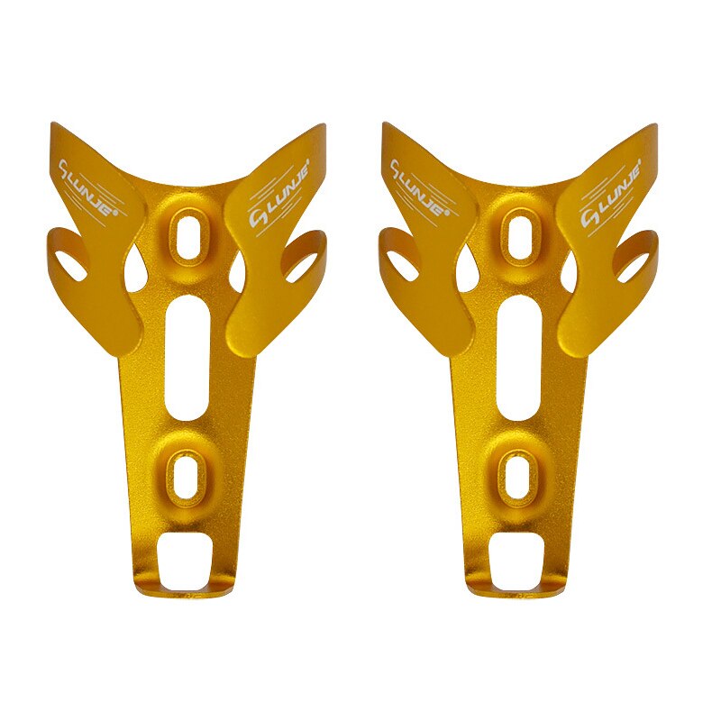 2Stck Straße Fahrrad Flasche Käfig Berg Fahrrad Flasche Käfig Aluminium Legierung Wasser Tasse Halter Fahrrad Zubehör: Gold