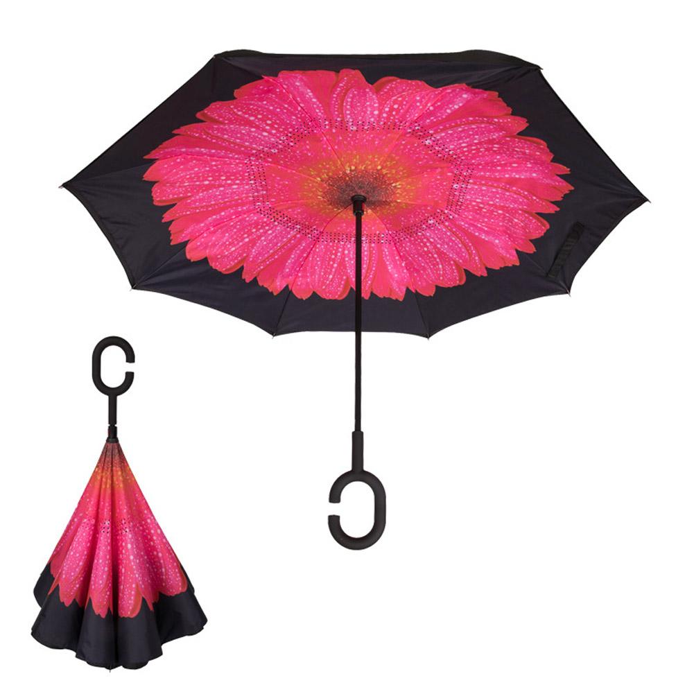 Double-Layer Lui Paraplu Winddicht Reverse Vouwen Omgekeerde Chuva Paraplu Zelf Stand Regen Bescherming C-Haak Handen Voor auto: C