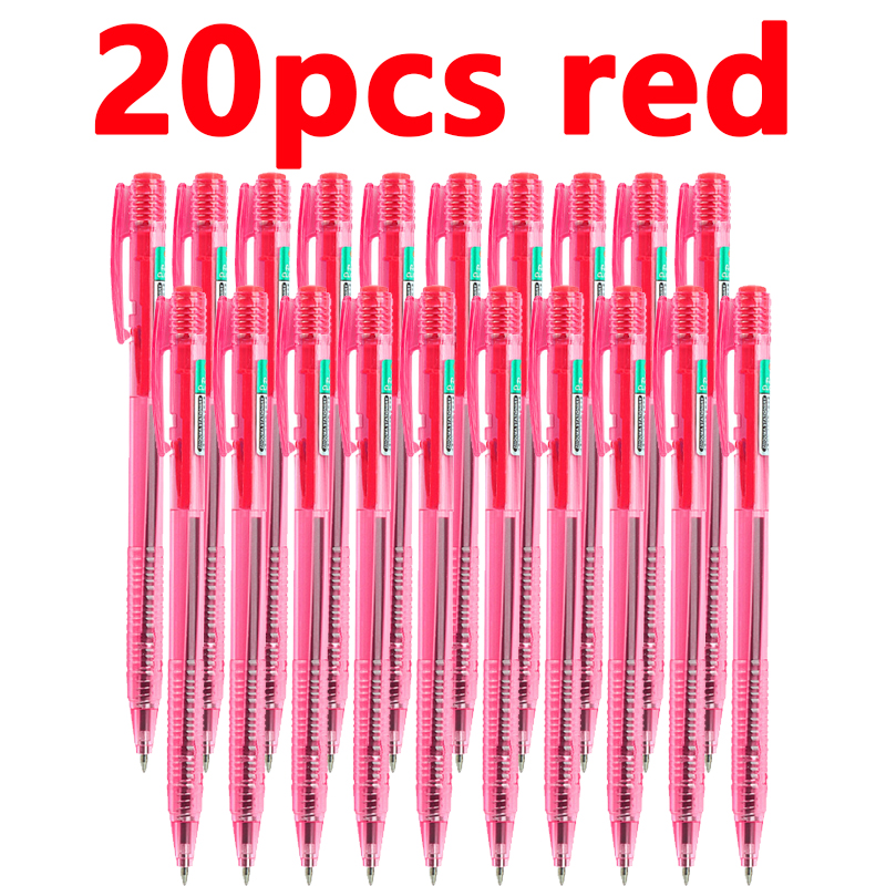 10/50 pçs preto vermelho azul caneta esferográfica 0.7mm caneta esferográfica estudante assinatura caneta escrita papelaria escola acessórios de escritório: Cinza claro