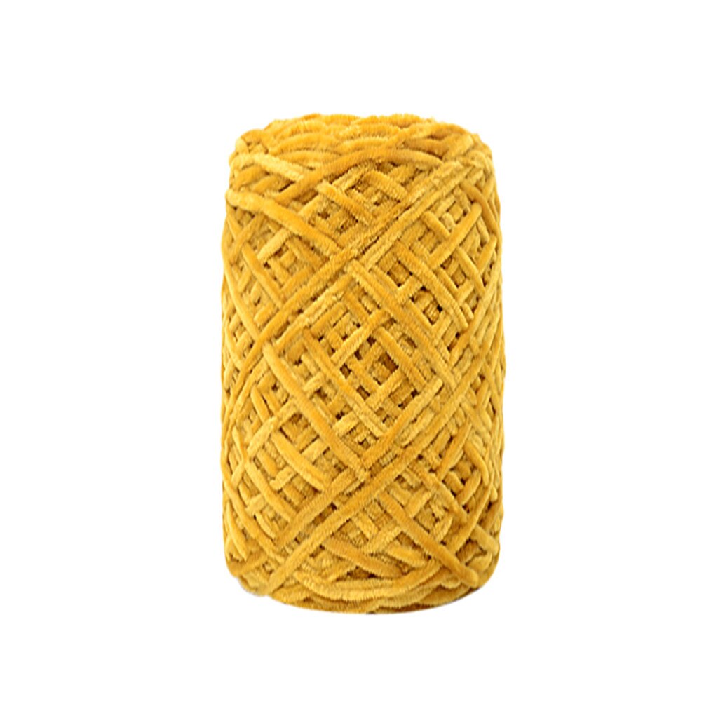 100g or velours itinérant écharpe tricoté à la main laine fil épaisseur chapeau ménage tricot peigné doux bébé fil Crochet # R5: H