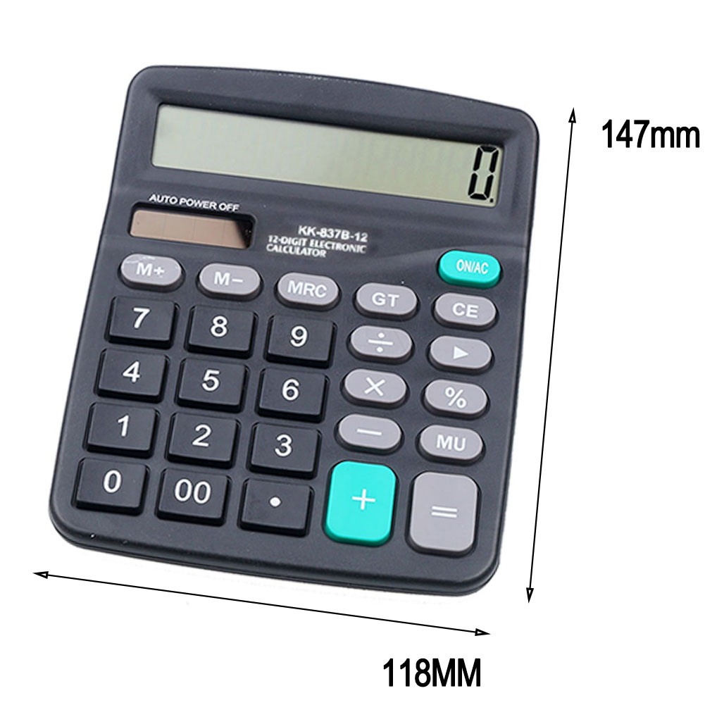 Office Finance Calculator Calculate Commercial Tool Battery Powered 12 Digit Electronic Calculatory Calculator 147*118MM