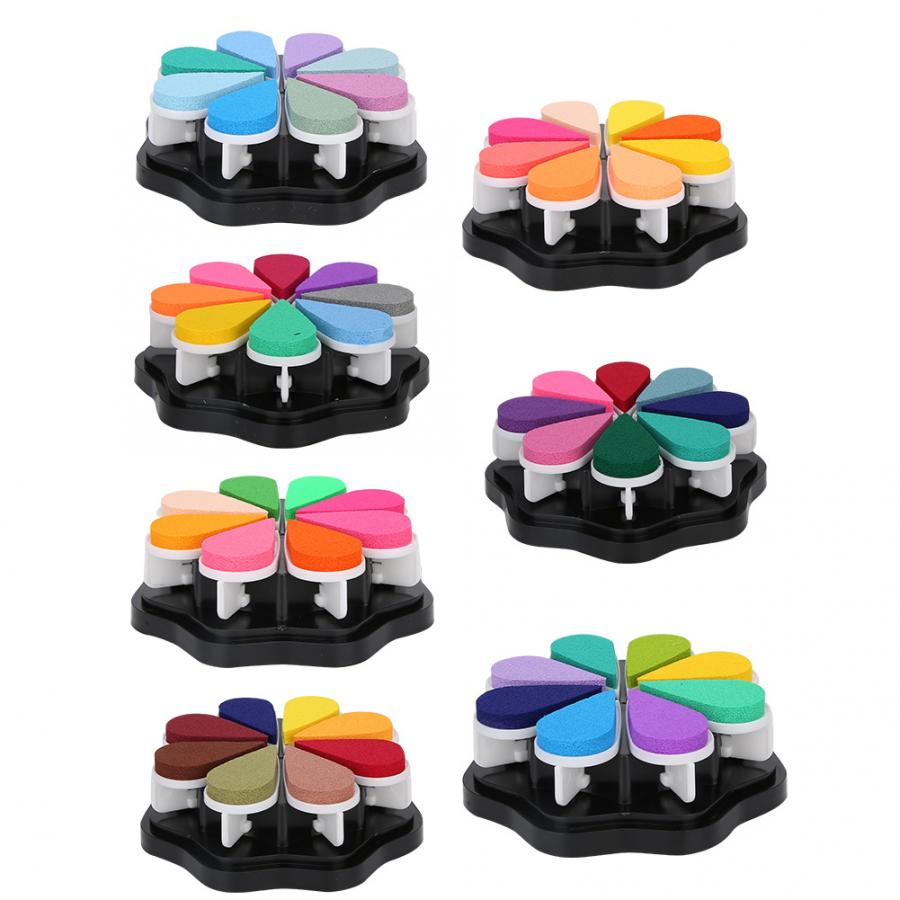 8 couleurs pétale forme calendrier livre Scrapbook coloré bricolage tampon encreur peinture accessoire bricolage tampon encreur