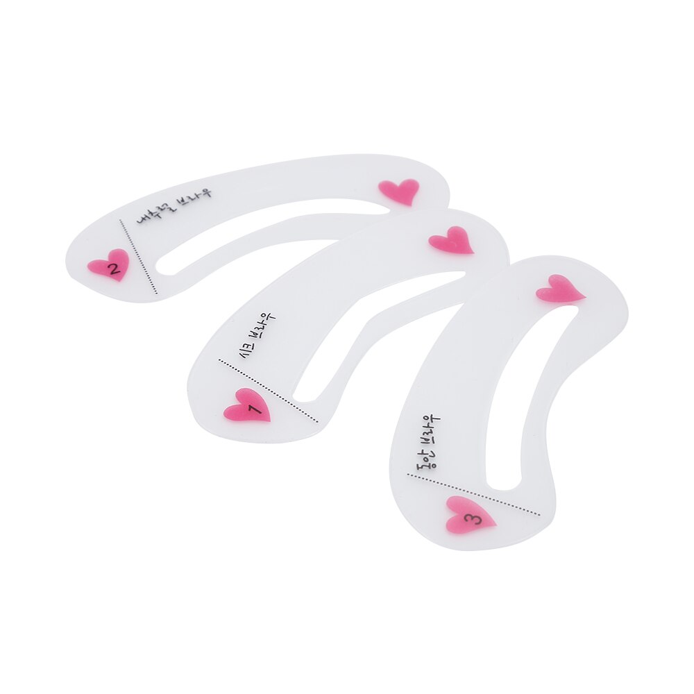 3 Styles/Set Grooming Brow Stencil Kit Shaping DIY Beauty Eyebrow Template Makeup Tool Reusable Eyebrow Definition