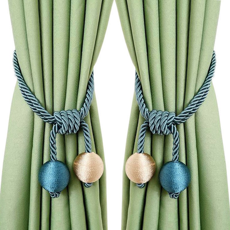 Dubbelkula gardin knytband gardin spännen hållback hängande bälten rep gardin krok hållare gardin tillbehör pretty 1pc