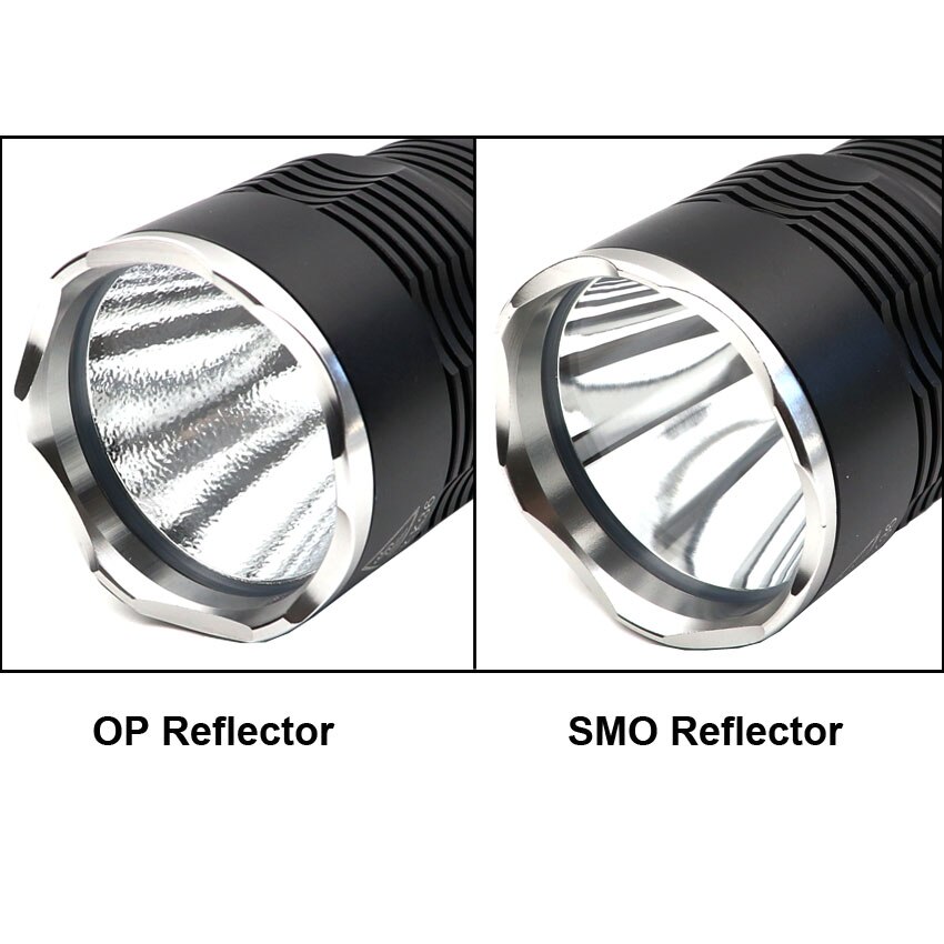 Flashlight Aluminium alloy Reflector smooth SMO Reflector 45mm*40mm*10mm Reflector orange peel OP for XHP70 LED Flashlight torch