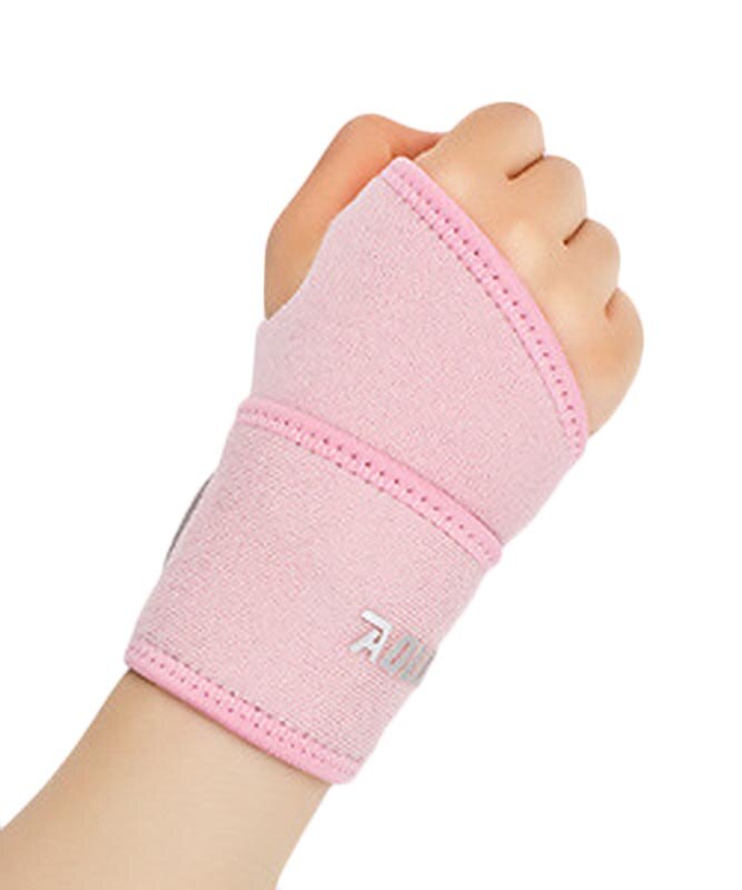 1 stk fitness håndledsbeskytter bånd hjemme træning træning håndvægte armbånd håndled støtte wraps rem gym tilbehør sport: 1 stk lyserød
