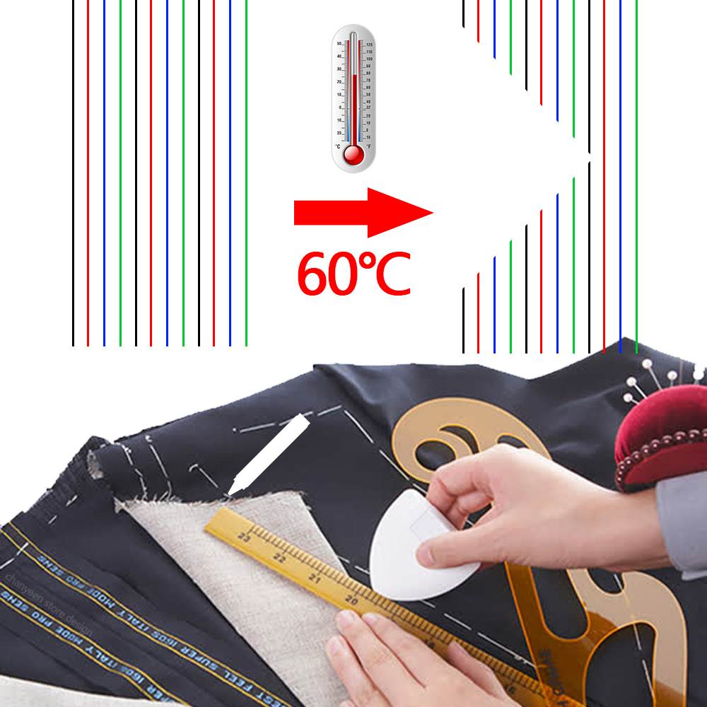 Stylo marqueur pour tissu disparaît à haute température, recharge effaçable pour tissu Patchwork, en cuir PU, outils de couture, 4/12/20 pièces