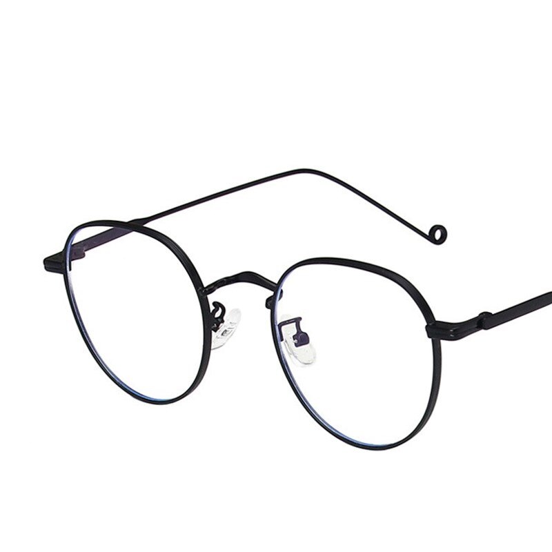 Anti-Blue Light Women Optical Myopia Eyeglasses Classic Vintage Rounds Metal Glasses Frame Men Computer Eye Glasses