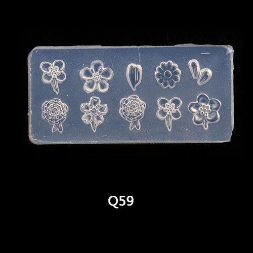 8 stk/parti blomst fiskeblade nail art form 3d silikone negle udskæring stempling nail art skabelon gør det selv holdbar manicure indretning: Q59