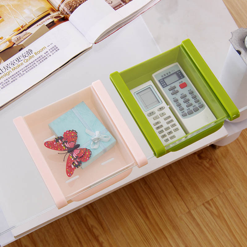 Ruimtebesparende koelkast opbergdoos opbergrek hangende organizer 1 st afstandhouder laag lade voedselcontainer