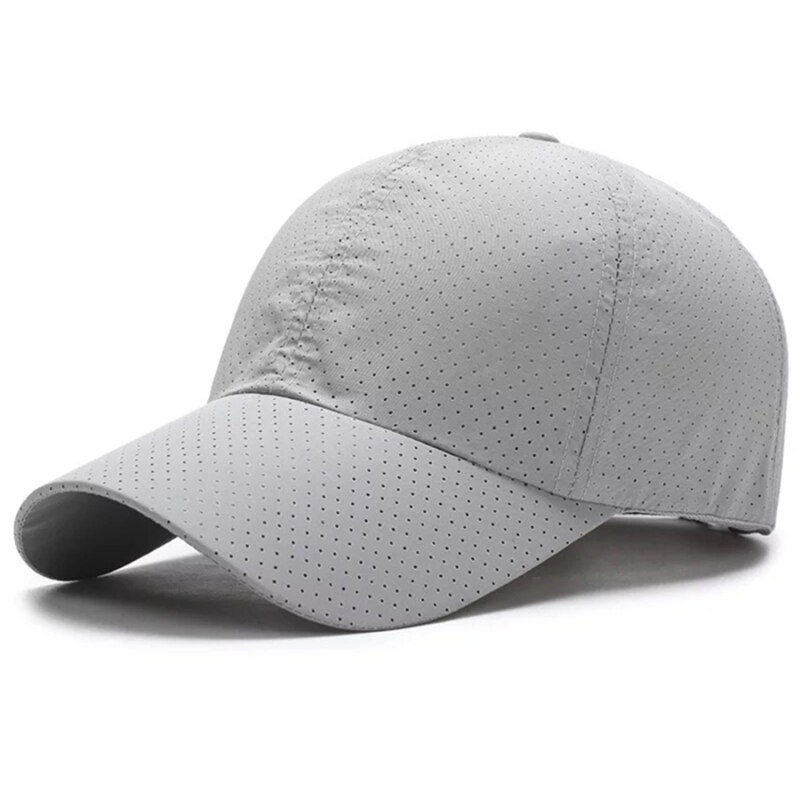 Baseball Cap Zomer Mesh Hoeden Licht Boord Effen Kleur Unisex Baseball Caps Outdoor Zon Pet Emmer Hoed Ingericht Casual Gorras: Light Gray