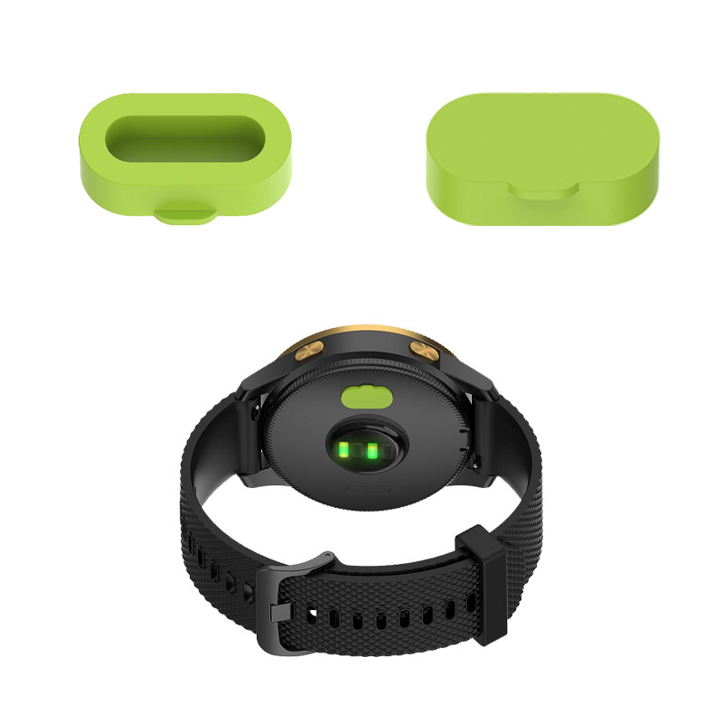 Für Garmin Fenix 7 7s 7x6 6s 6x5 5s Vorläufer 245 935 945 vivoactive 3 4 Smartwatch Staub Stecker Kappe Silikon Staubdicht Abdeckung: XS / Schwarz Gelb