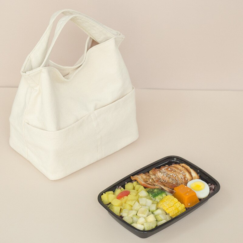 GOPLUS Neue Leinwand Funktionale Mittagessen Kasten Tragbare Isolierte Leinwand Mittagessen Tasche Thermische Lebensmittel Picknick Mittagessen Taschen Für Frauen freundlicher
