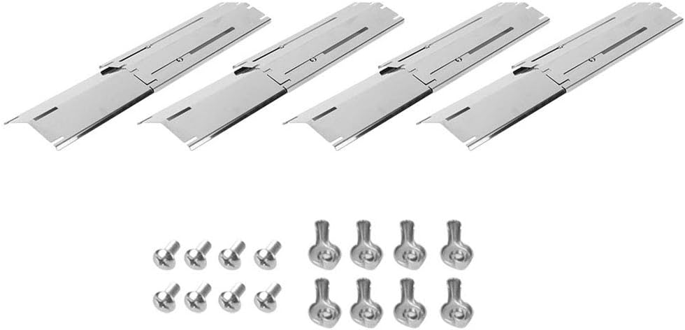 Adjustable Barbecue BBQ Grill Flame Tamers Burner Covers Heat Deflectors Stainless Steel Gas Grill Replacement Parts 1-4Packs: PURPLE