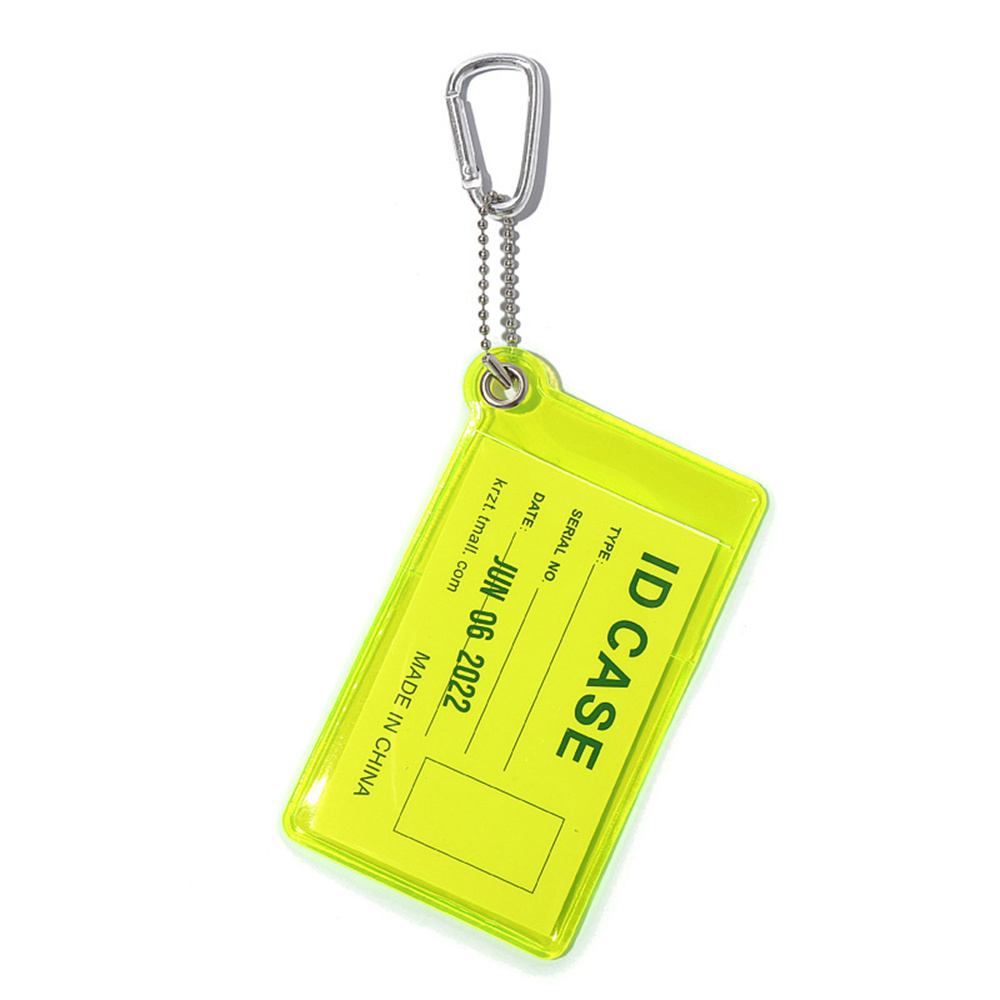 PVC Transparent ID IC Credit Card Holder Protector Case Clear Badge Holder Working Permit Sleeve Cover for Students Workers: black