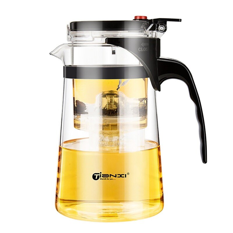 Bules de chá de vidro resistente ao calor bule de chá infusor chinês kung fu conjunto de chá chaleira fabricante de vidro de café escritório conjuntos de chá mj1013