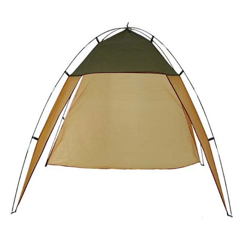 Outdoor Shelter Ultralight Tarp Camping Survival Sun Mat Shelter Beach Waterproof Shelter Multifunctional Rain Beach Awning: khaki