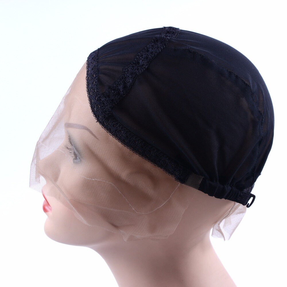 1 Pc Black Color Lace Front Wig Cap for Making Wigs with Adjustable Strap Glueless Weaving Cap Wig Caps