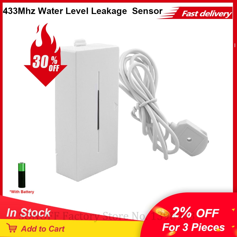 EWelink 433Mhz Wasserstand Leckage Wasser Leck Sensor Detektor Alarm Überlauf Sicherheit arbeitet mit SONOFF RF Brücke Für Clever hause