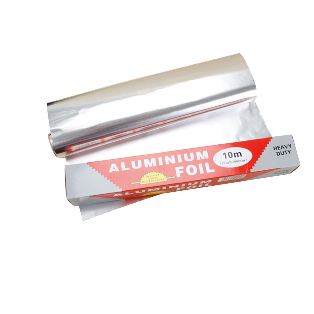 10m*30cm Tin Foil Paper Food Pack Cook Baking BBQ Grill Silver Baking Roll Barbecue Cooking Tin Foil Paper Sheet