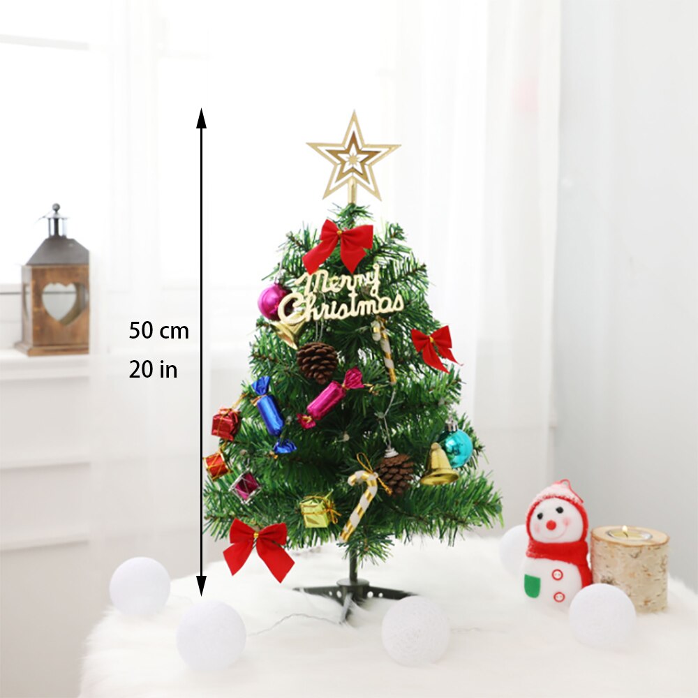 Mini Christmas Tree LED Desktop Xmas Tree Home Hotel Shopping Party DIY Craft Desktop Decoration Christmas Ornaments