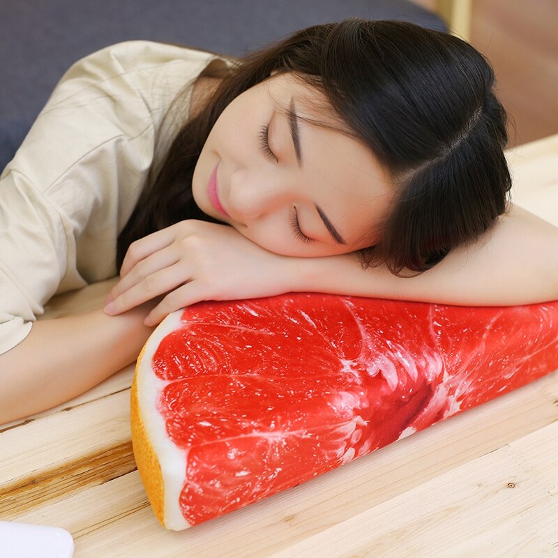 BABIQU 1pc Simulation Obst Kissen Wassermelone Orange Grapefruit Kiwi Plüsch Spielzeug weiche Angefüllte Kissen Lebensechte Obst Kreative