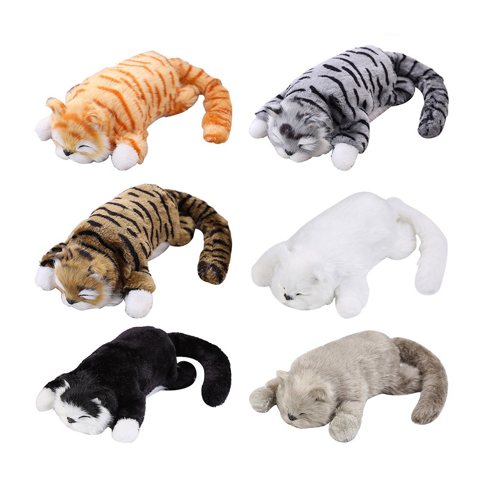 Dzieci udawaj zabawki elektroniczne śliczne realistyczne imitacja kota zabawki lalki pluszowe zabawki dla chłopców dziewcząt z dźwiękiem