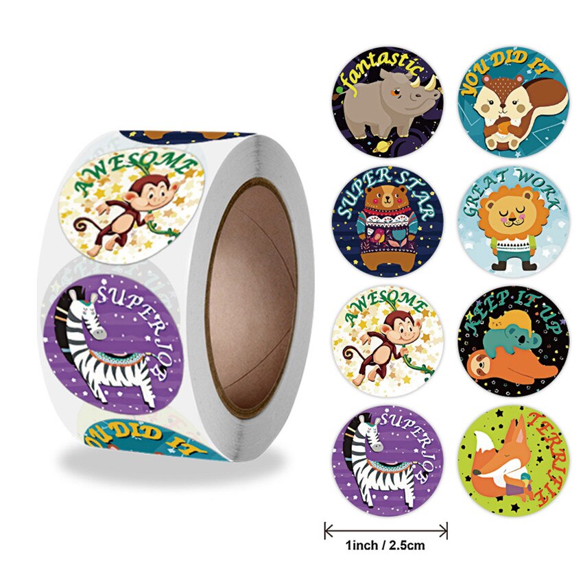 Cute Reward Students Stickers for Teachers and Parents School Motivational Stickers Classroom Supplies decor Sealing label: B 100Pcs