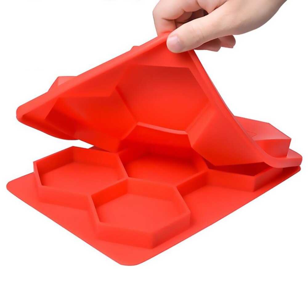 Silicone Hamburger Meat Mold Press Round Shape Meat Beef Grill Burger Press Patty Maker Mold 5 Square holes