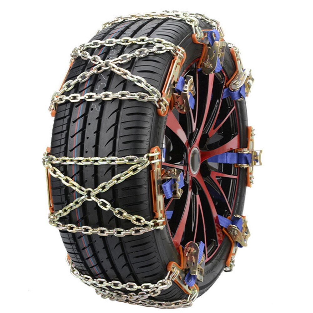 Cadenas universales de acero para neumáticos de coche y camión, cadenas para nieve, cadenas para invierno, cadena para ruedas de vehículos SUV, cadena de emergencia para seguridad en carretera, 1 unidad