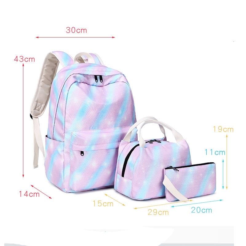 2020 ragazze Della Scuola Zaino Della Banda Zainetto misura 14 pollici Del computer Portatile Bookbag per Ragazzi Ragazze Bambini Borse Da Scuola Da Viaggio Zainetto