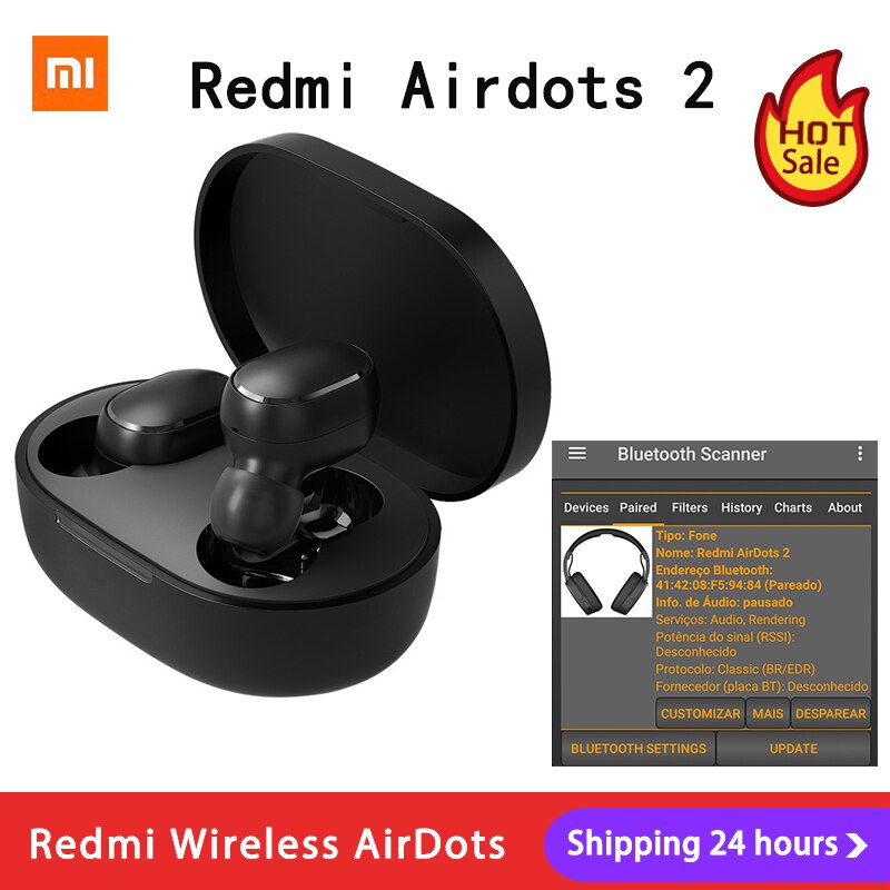 Xiaomi Redmi AirDots 2 TWS Bluetooth 5.0 Noise Reduction with Mic AI Control Redmi AirDots S True Wireless Headset