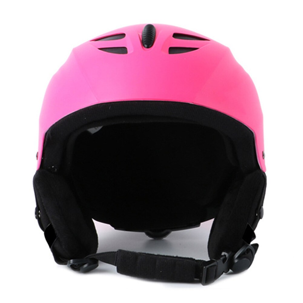 Enfants Ski casque sécurité demi couvert Anti choc intégralement moulé réglable Snowboard respirant extérieur boucles Sports: Rose
