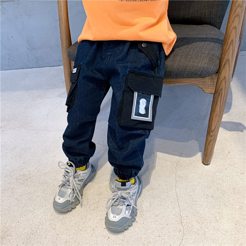 Jeans Pant For Baby Boy In Captain Printed Blue Color main image 1