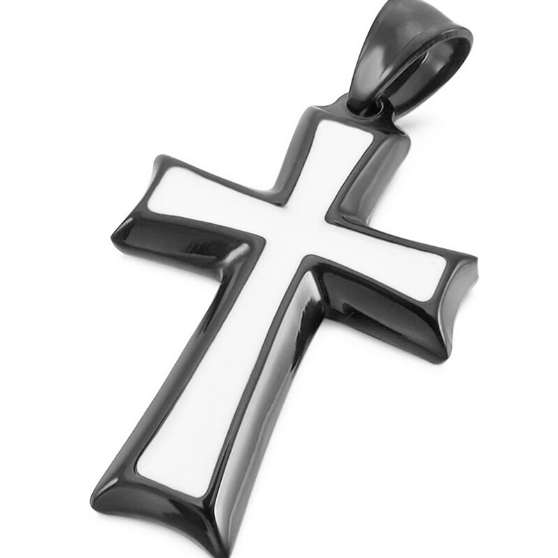 Halskæder til mænd guldkors rustfrit stål vedhæng smykker på halsen halskæder christian for mandlige tilbehør