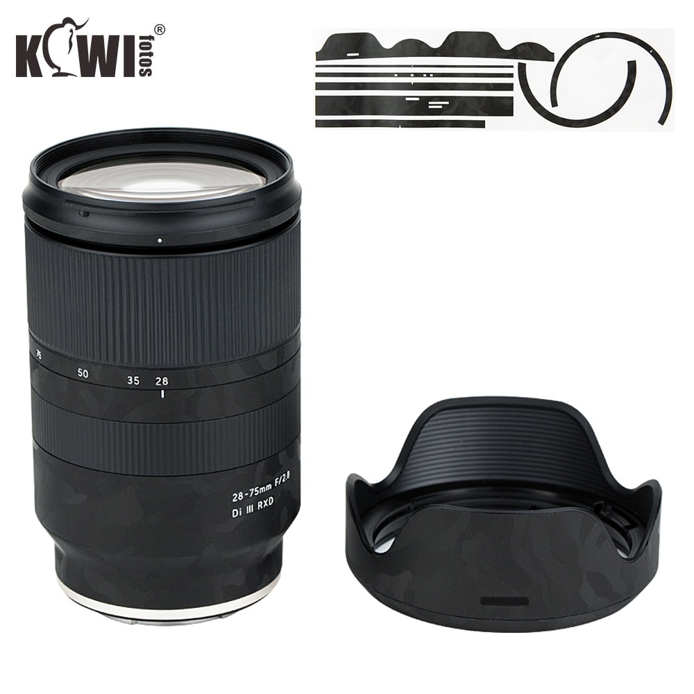 Anti-Scratch Lens Cover Film For Tamron 28-75mm f/2.8 Di III RXD A036 Lens &amp; Lens Hood Anti-Slide Skin 3M Sticker Shadow Black