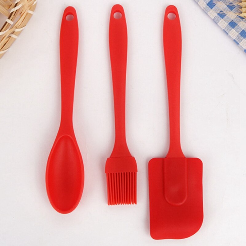 1 Set Double Silicone Baking Tools For Cake Spatula Spoon Brush Baking & Pastry Spatulas Scraper Mixer Dough Butter Scoop