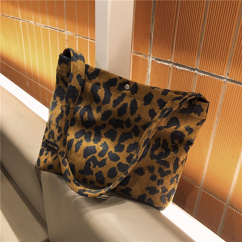 Zebra Muster Tasche Kleine Schulter Taschen für Frauen Branded Schulter Handtaschen Weibliche Hand Tasche Vintage Leinwand Trend Taschen: Leopard Underarm bag