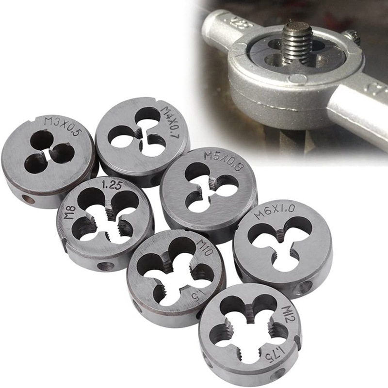 HLZS-32Pc M3-M12 Metric Tap And Die Set Manual Tapping Tool Thread Tap Die Wrench Set