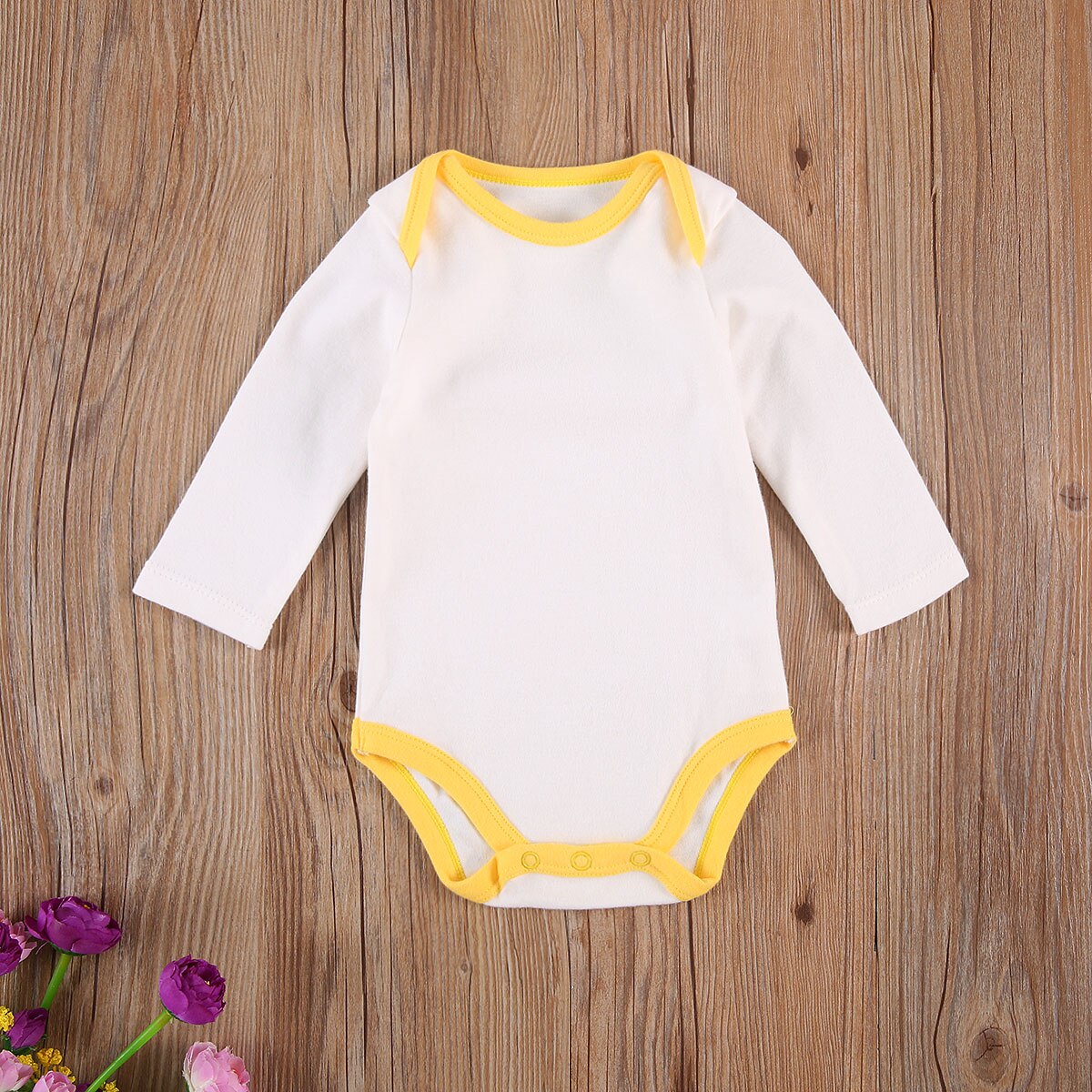 Enfant en bas âge côtelé tenue épissage couleur o-cou manches longues barboteuses haut pour bébé filles, garçons, 0-18 mois printemps automne