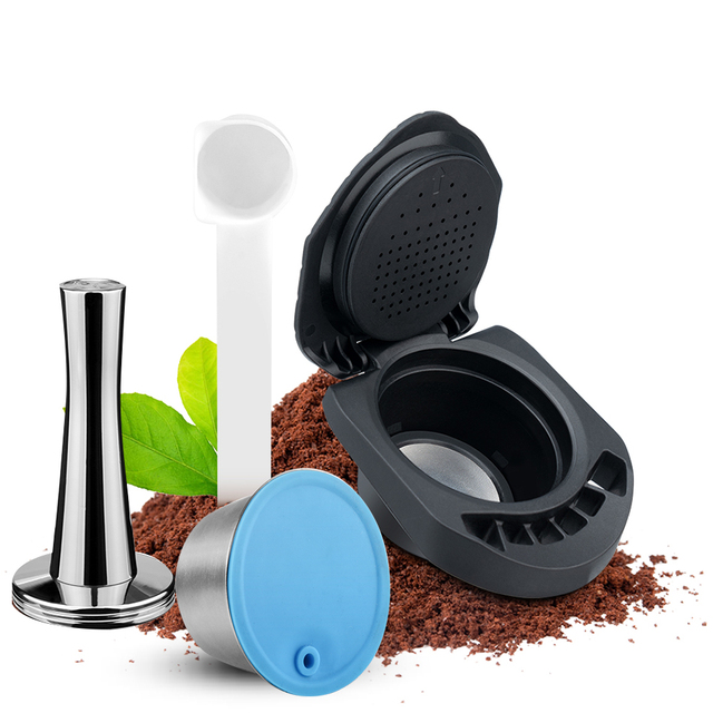 Adattatore per caffè ICafilas Adattatore per capsula riutilizzabili Dolce gusto con accessori per macchine da caffè Genio S ottavino: Rosso