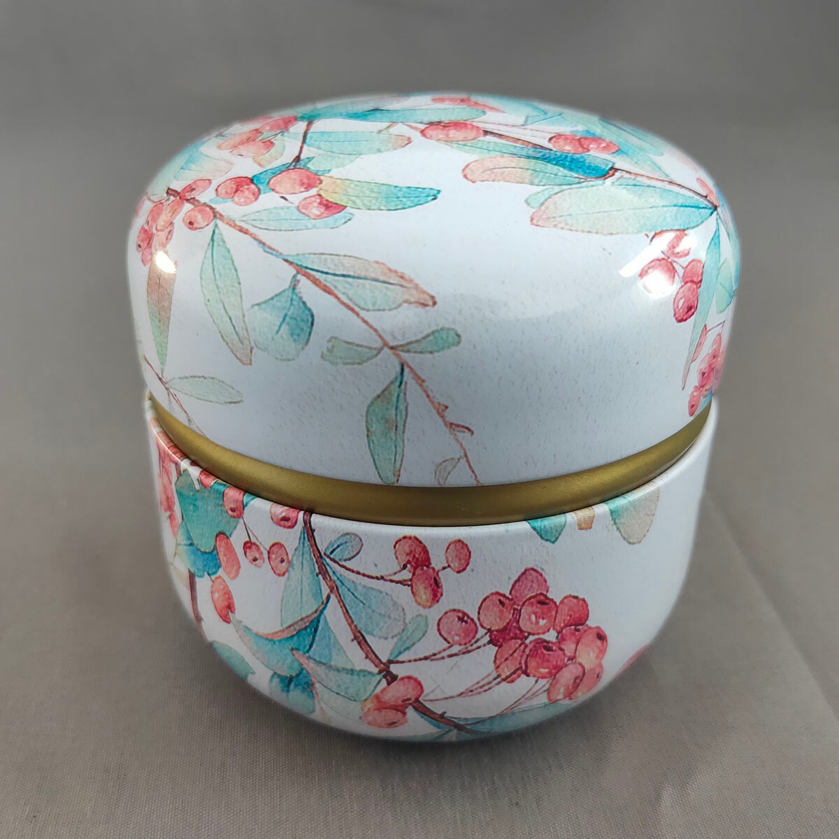 Mini Tea Storage Containers Tea Coffee Tins Flowers Pattern Food Storage Box for Herb Candy Chocolate Sugar Spices Candle: style 10