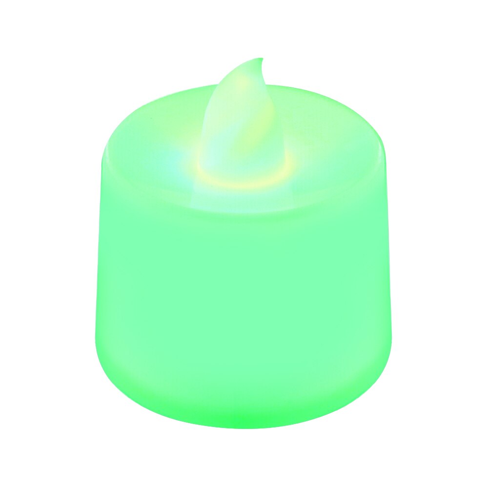 Velas de luz LED con forma de vela pequeña, velas creativas Led, velas sin llama a batería, decoración de de cumpleaños para el hogar, boda: Verde claro