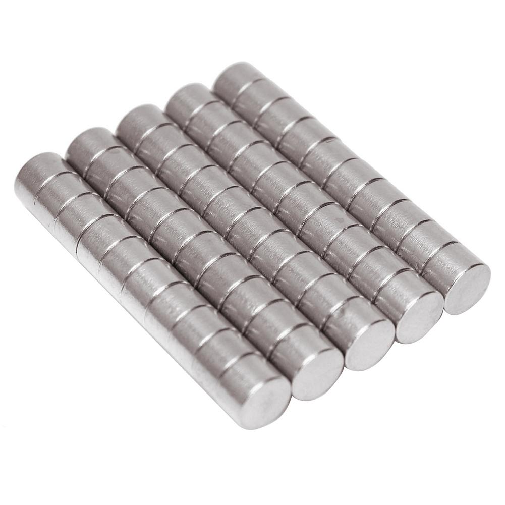 50 Stuks 6X4Mm N50 Super Sterke Ronde Schijf Blokken Zeldzame Aarde Neodymium Magneten Voor Akoestische Veld Elektronica elektrische Veld