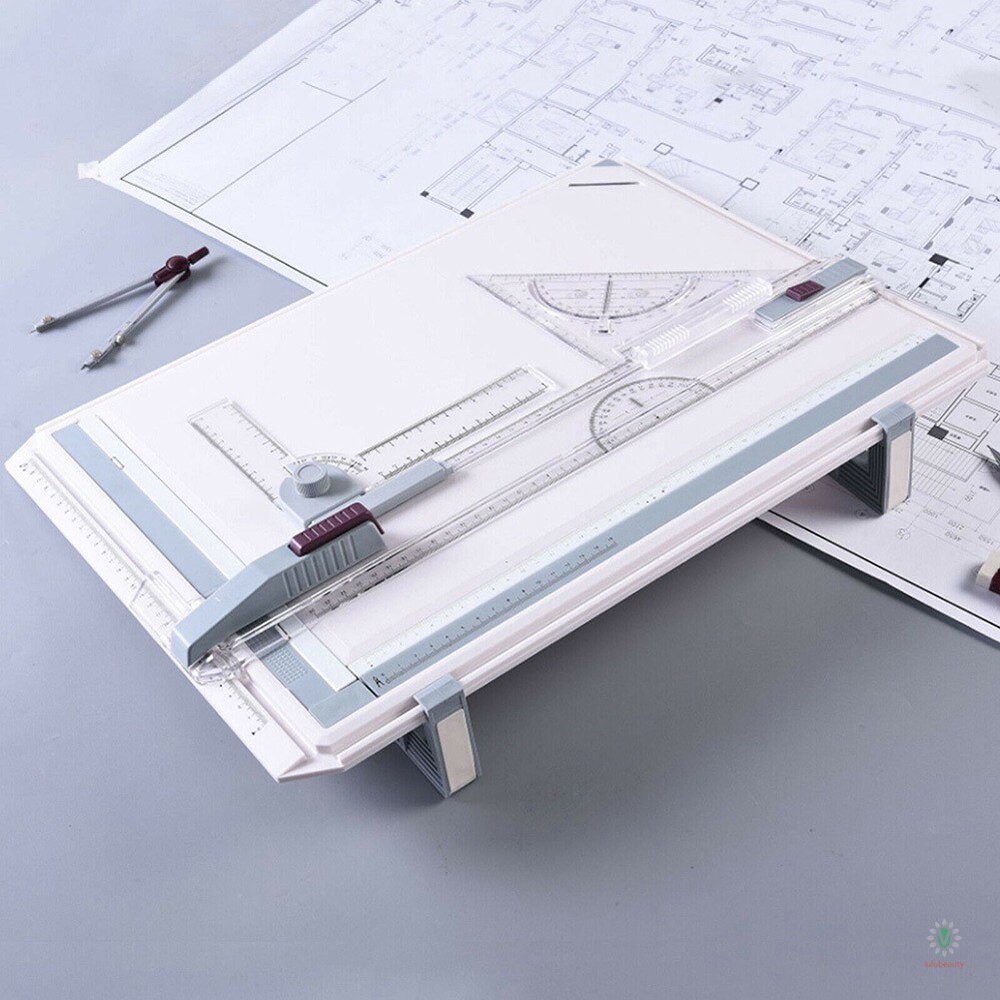 A3 Opstellen Tekentafel Heerser Tafel Verstelbare Hoek Art Draw Tool (Single-End Heerser) + Curve Heerser