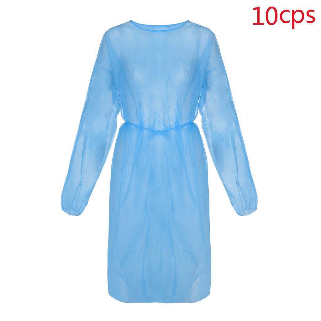 Wegwerp Beschermende Overall Pakken Isolatie Kleding Anti-Spitting Labs Jassen Werkkleding Werkkleding Kleding Werkkleding Werkkleding: 10pcs