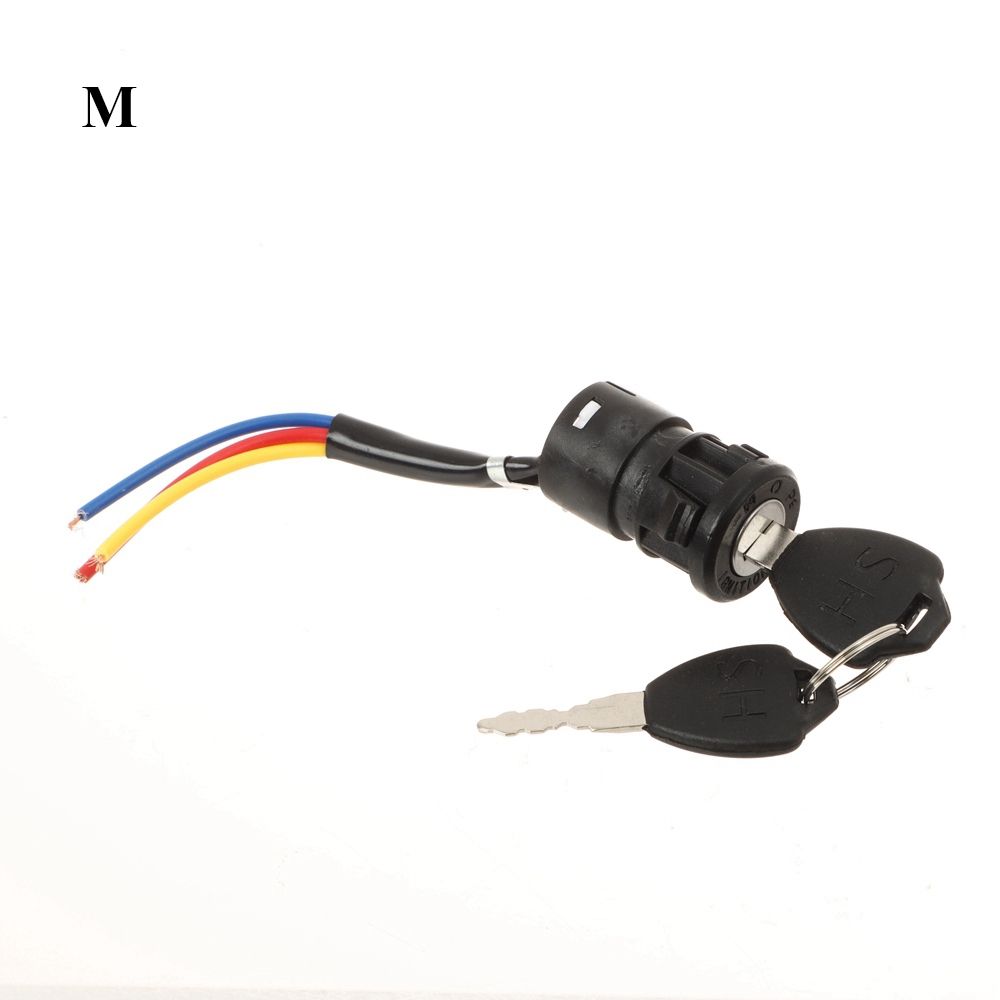 Interruptor de encendido con llave, bloqueo de potencia Universal para bicicleta eléctrica, portátil, a prueba de polvo, piezas de ciclismo para Scooter Eléctrico: Verde claro