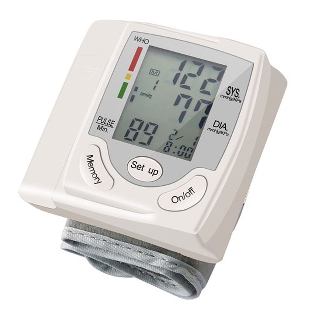 Blutdruckmessgerät, Automatische Digitale LCD Anzeige, Handgelenk Monitor, Herz Bewertung und Puls Meter Messung, Tonometer Ältere Gesundheit: Blutdruckmessgerät