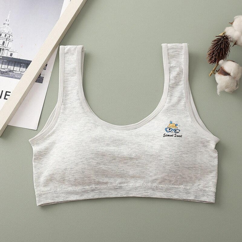 Katoen Puberteit Meisjes Bras Wire Gratis Sport Bh Voor Meisjes Ademend Tiener Meisje Opleiding Beha Met Pad Vest Tiener Lingerie 8-16Y