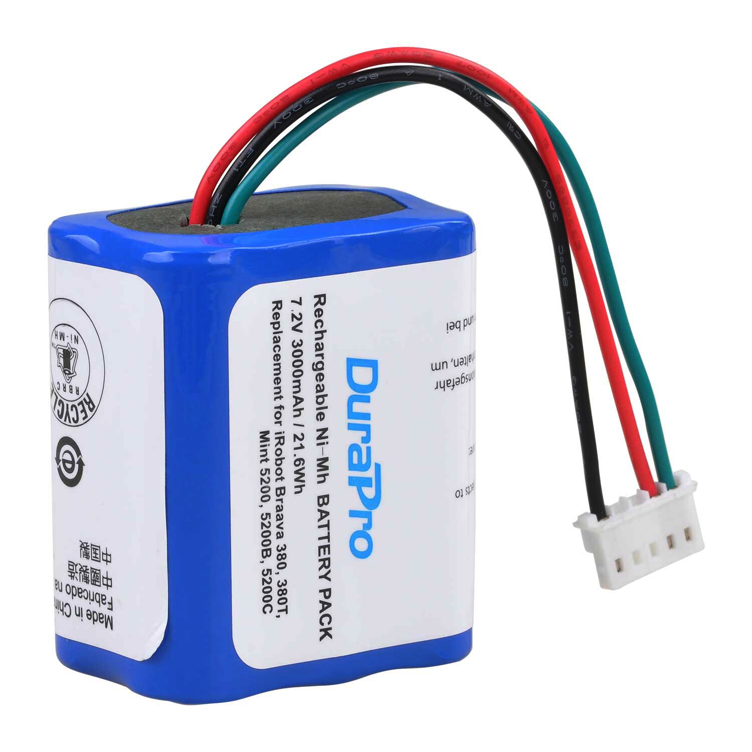 380T 380 390T Mint 5200 5200B 5200C 7.2V 3000Mah Oplaadbare Ni-Mh Batterij Voor Irobot Braava
